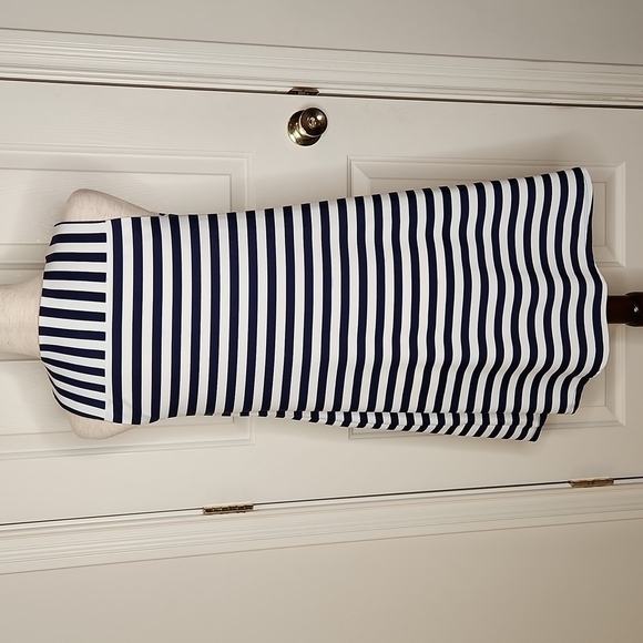 𝅺JUDE Connally Navy and White Striped Molly Dress Size XS - Picture 7 of 11